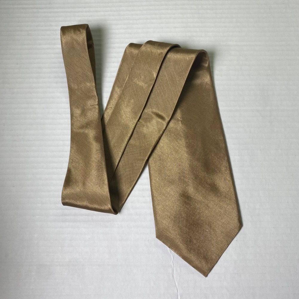 Modena Men's Gold Textured‎ Necktie Business Wedding Party Polyester Cotton